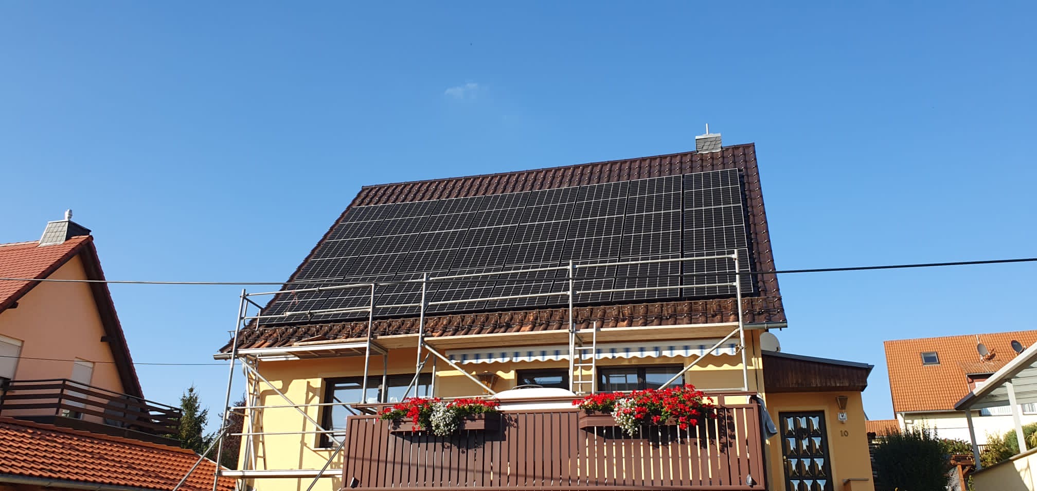 Fertiggestellte Solaranlage Weimar